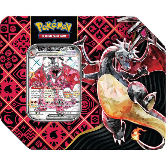 Paldean Fates: tera Charizard ex tin (us version)